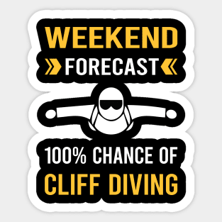 Weekend Forecast Cliff Diving Sticker